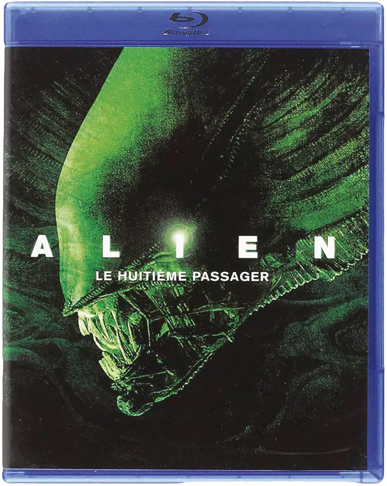 La couverture montre l'affiche du film "Alien: Le Huitième Passager" avec une image sombre et verte d'une créature extraterrestre.